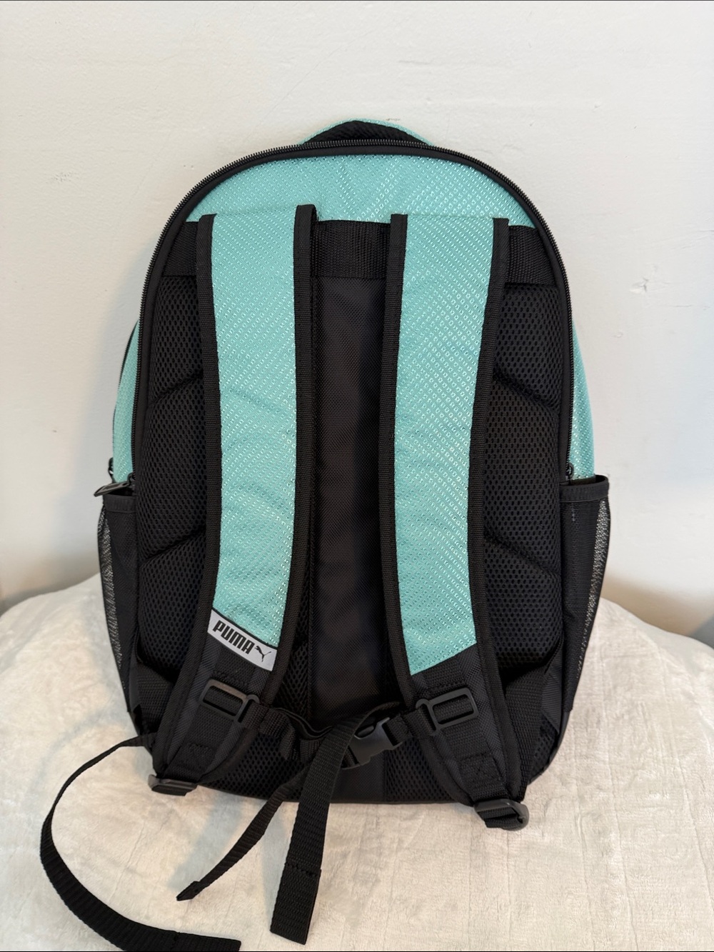 Puma Teal and Black Backpack with White Logo - Picture 2 of 10